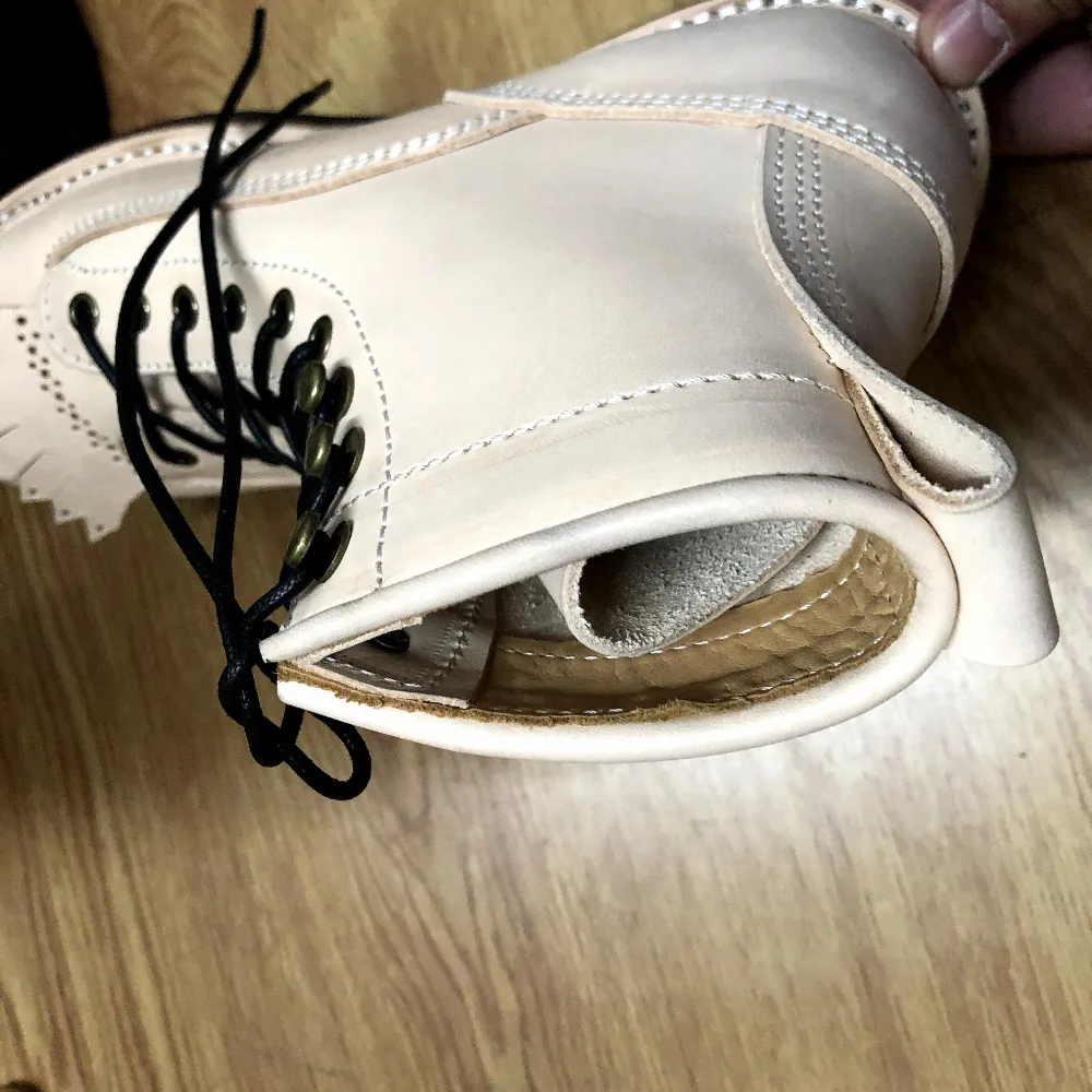 P001 Red Tornado Men's Genuine Cow Leather Motorcycle High Heel Casual Rider Footwear Cowhide Good Quality Goodyear Welted Boots