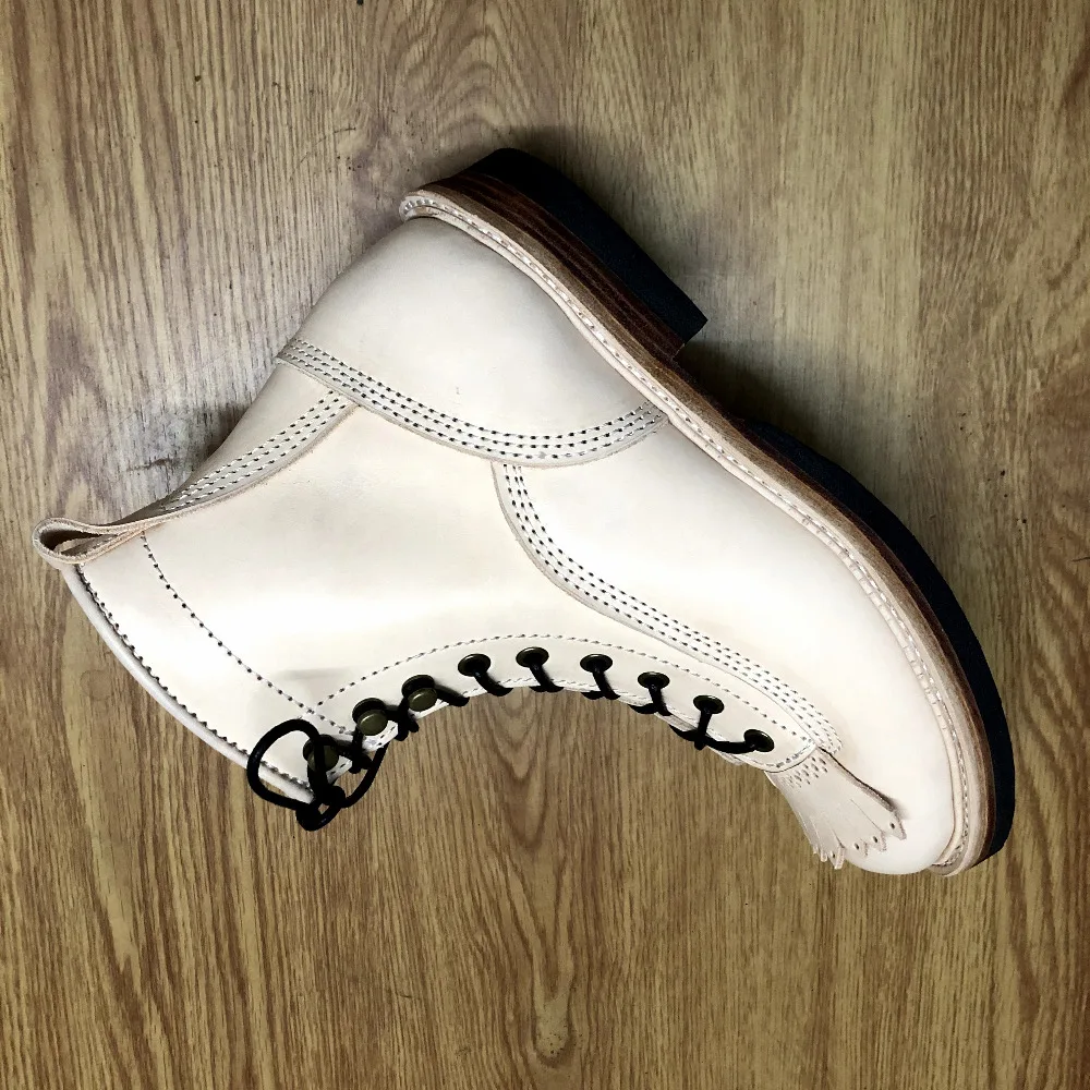 P001 Red Tornado Men's Genuine Cow Leather Motorcycle High Heel Casual Rider Footwear Cowhide Good Quality Goodyear Welted Boots