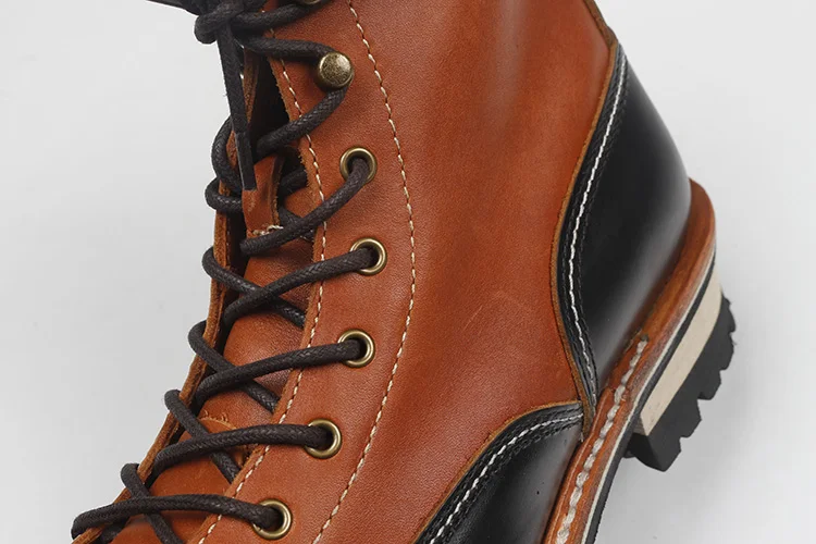 P001 Red Tornado Men's Genuine Cow Leather Motorcycle High Heel Casual Rider Footwear Cowhide Good Quality Goodyear Welted Boots