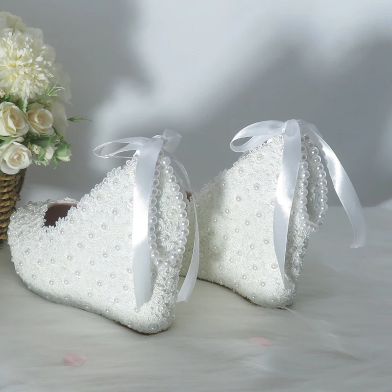 BaoYaFang Tassel pearl Fashion wedding shoes and bags Bride High heels Platform shoes ladies ankle strap party dress shoes woman