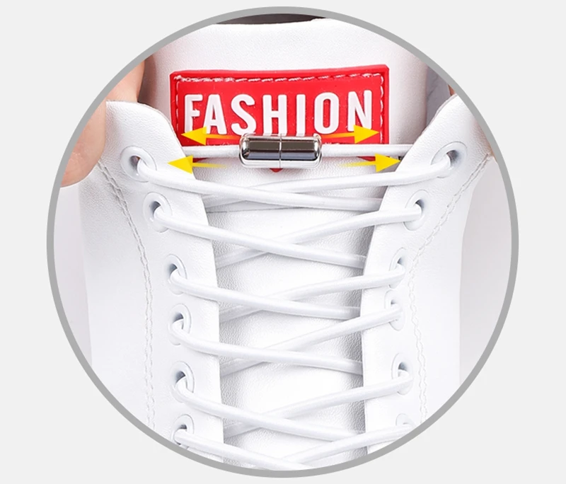 No Tie Shoe Laces Shoes Round Shoelaces for Sneakers Rubber Elastic Laces Without Ties Kids Adult Quick Shoe Lace Rubber Bands