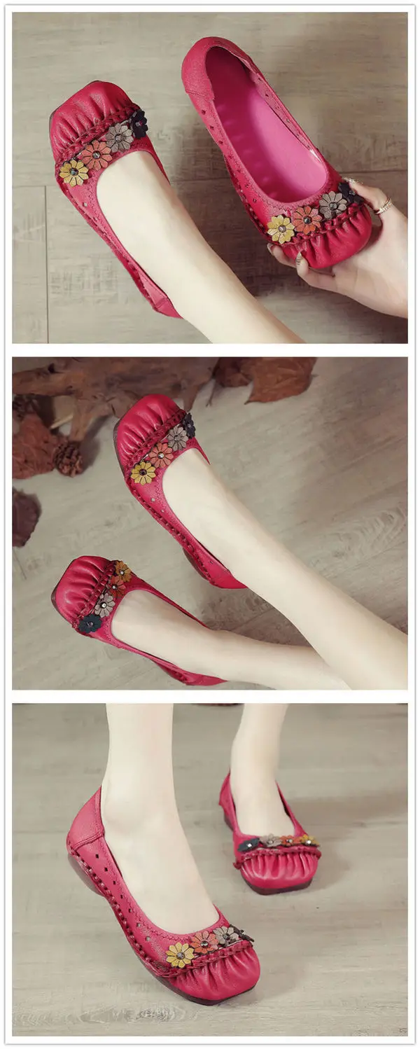 Beige flats ladies luxury genuine leather loafers breathable shoes womens shallow moccasins walking shoe