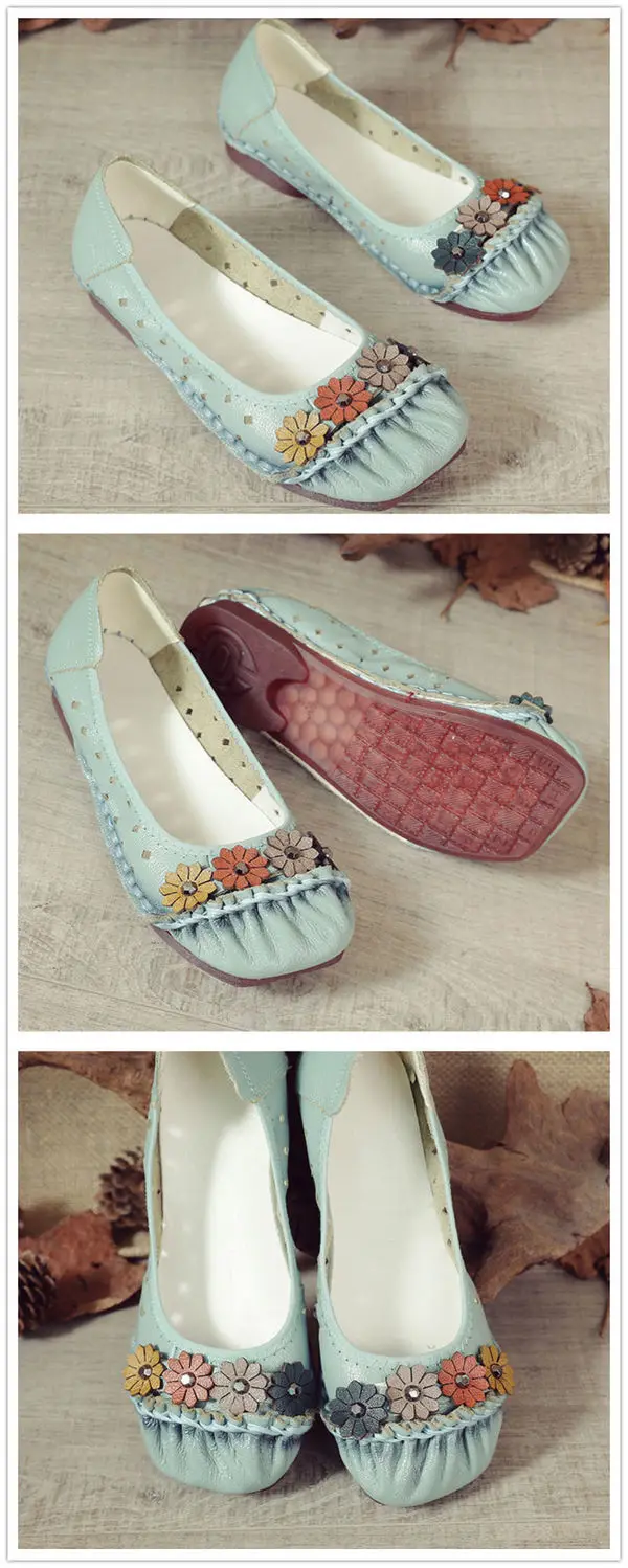 Beige flats ladies luxury genuine leather loafers breathable shoes womens shallow moccasins walking shoe