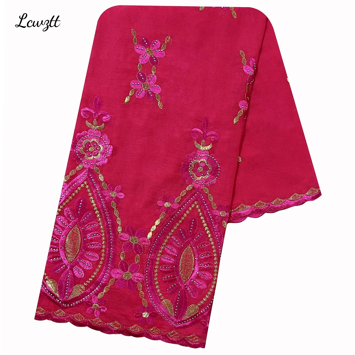 2026 Fashion Hot Sale African Women Scarfs Big Circle Design Big Embrodiery Cotton Big Size Muslim Scarf for Shawls Pashmina