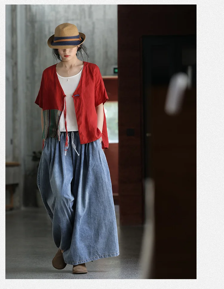 AmaxluluE 2025 Spring Harajuku Design Womens Wide Leg Pants Vintage Loose Female Denim Pants Korean Pockets Leisure Blue Jeans