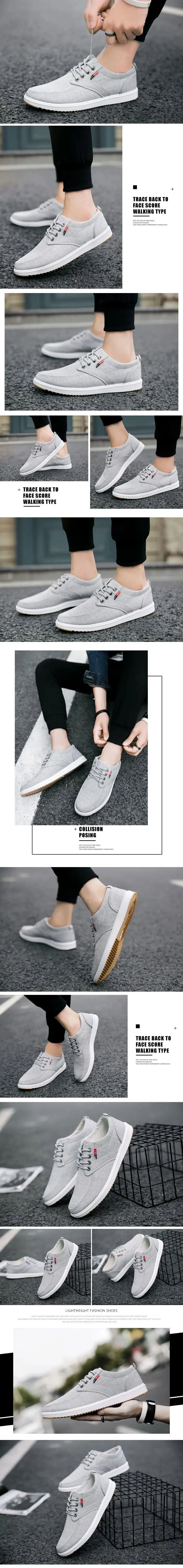 Odor Resistant Canvas Shoes Men Casual Sneakers Slip On Trainers Male Summer Breathable Espradilles Man Black Plimsolls Shoes