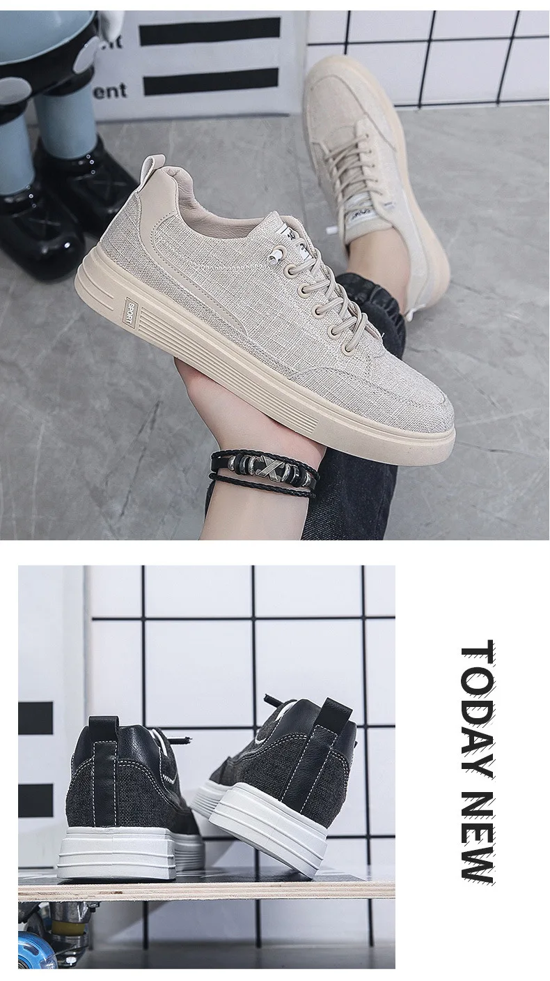 Odor Resistant Canvas Shoes Men Casual Sneakers Slip On Trainers Male Summer Breathable Espradilles Man Black Plimsolls Shoes