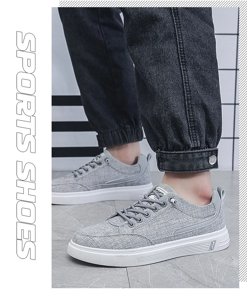 Odor Resistant Canvas Shoes Men Casual Sneakers Slip On Trainers Male Summer Breathable Espradilles Man Black Plimsolls Shoes