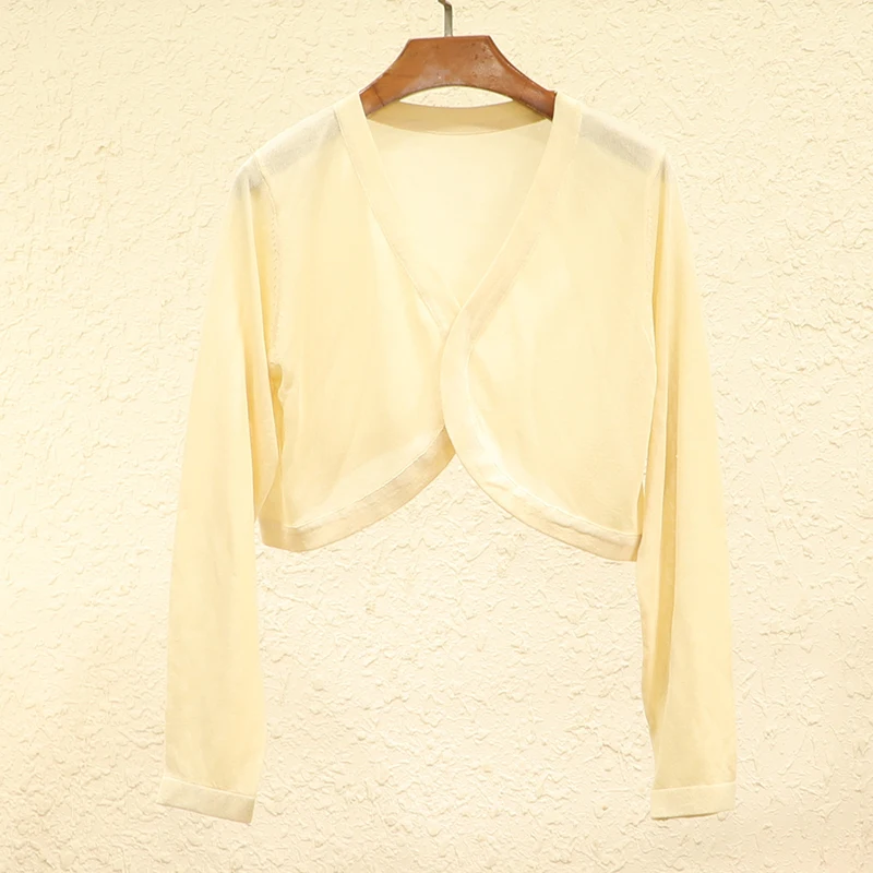 Summer Cardigan Women Cropped Korean Fashion Style Female Black Women's Coat Clothing V-neck Ladies Sweater Outerwear Cute Basic