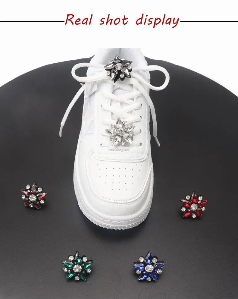 Colorful Gems Shoe Charm Fashion Rhinestones Sneaker Charms Girl Gift Shoe Decoration Af1 DIY Shoelaces Buckles Shoes Accesories