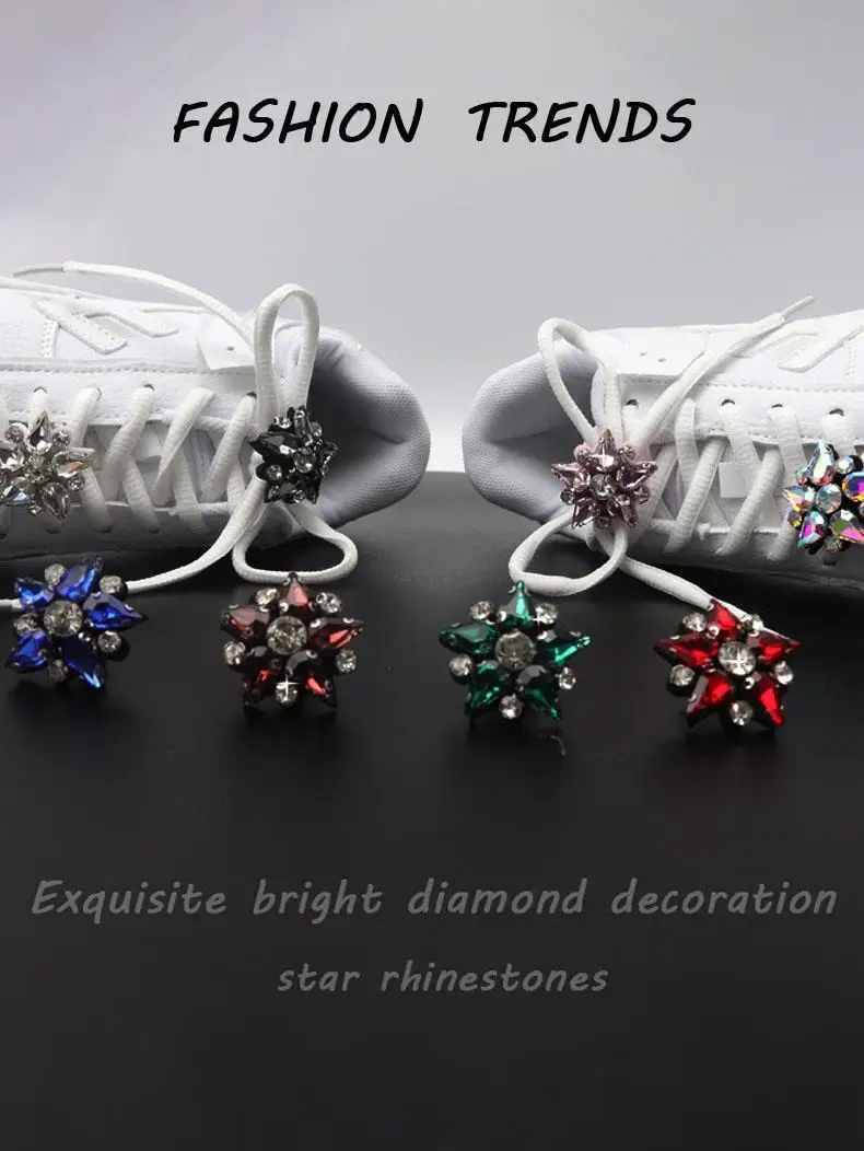Colorful Gems Shoe Charm Fashion Rhinestones Sneaker Charms Girl Gift Shoe Decoration Af1 DIY Shoelaces Buckles Shoes Accesories