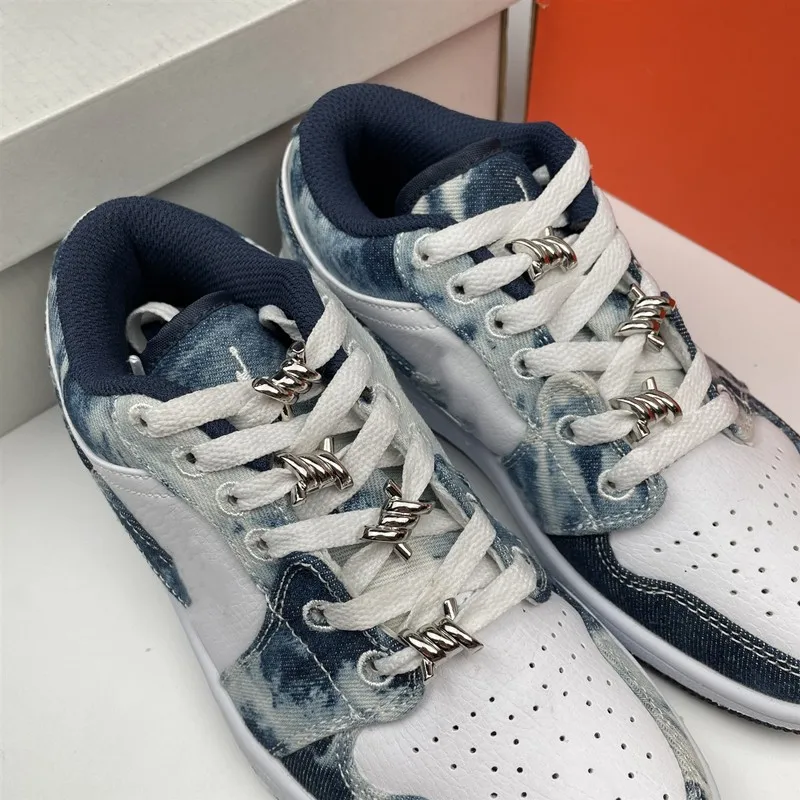 Shoe Decorative Luxurious for AF1 AJ1 Flower Sneakers Iron Ring Shoelaces Metal Buckles Wire Thorn Knot Shoe Charms Accessories