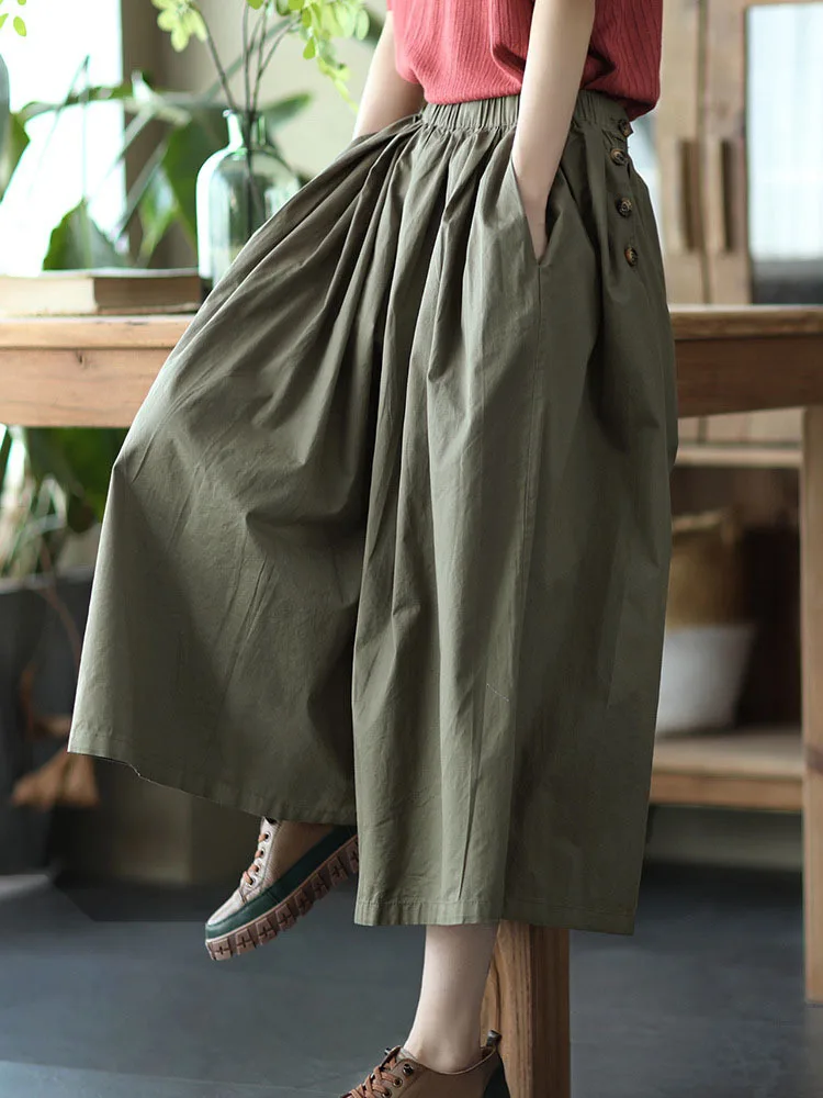 Amax LuluE Fall 2025 Womens Fashion Loose Leisure Cotton Wide Pants Luxury Females Korean Style Classic Trousers Vintage Clothes