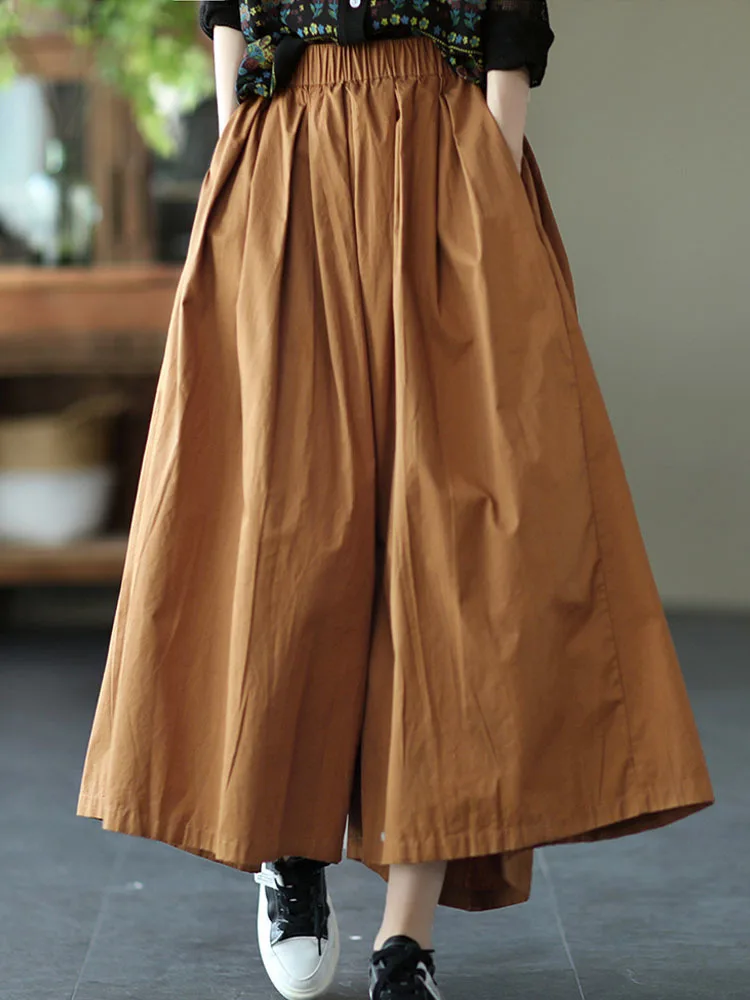 Amax LuluE Fall 2025 Womens Fashion Loose Leisure Cotton Wide Pants Luxury Females Korean Style Classic Trousers Vintage Clothes