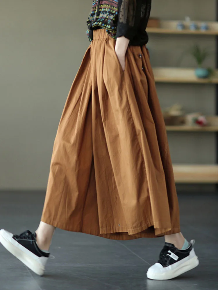 Amax LuluE Fall 2025 Womens Fashion Loose Leisure Cotton Wide Pants Luxury Females Korean Style Classic Trousers Vintage Clothes