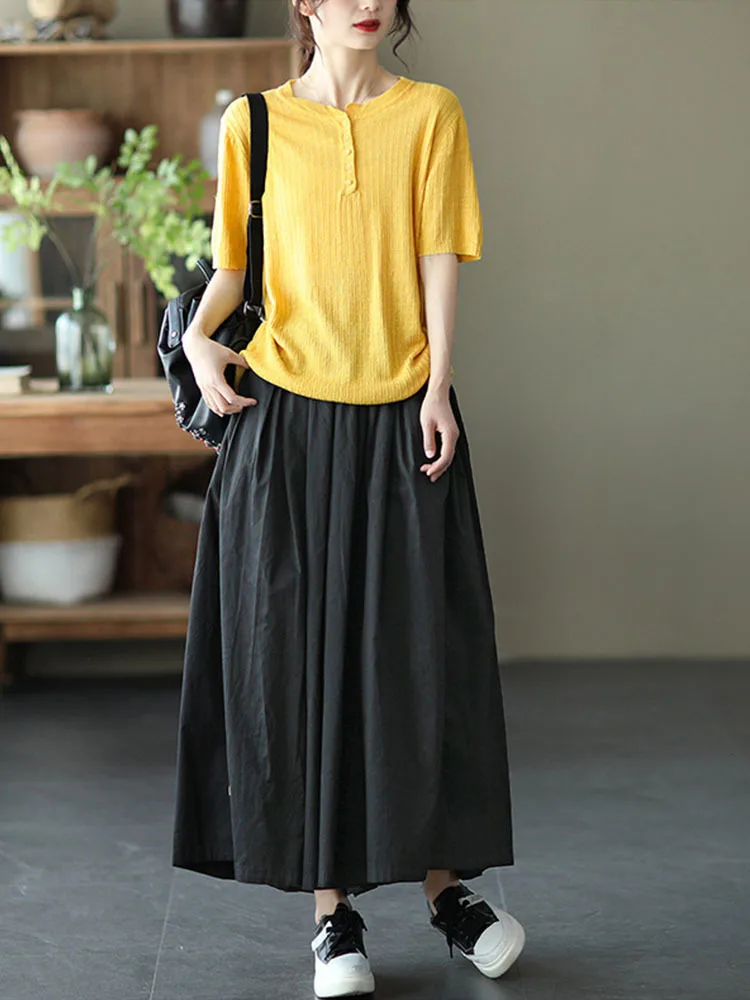 Amax LuluE Fall 2025 Womens Fashion Loose Leisure Cotton Wide Pants Luxury Females Korean Style Classic Trousers Vintage Clothes