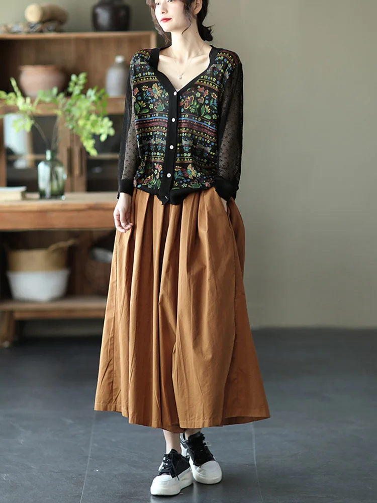 Amax LuluE Fall 2025 Womens Fashion Loose Leisure Cotton Wide Pants Luxury Females Korean Style Classic Trousers Vintage Clothes