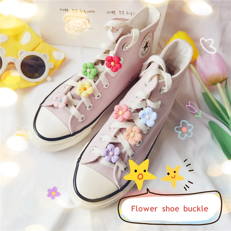 Fashion 1 PC Shoelaces for Shoes Decorations Shoelace Flowers Buckle Clip Tennis Basketball Sneakers Accessories DIY Shoe Charms