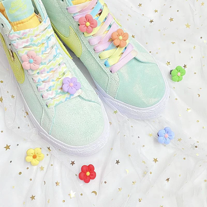 Fashion 1 PC Shoelaces for Shoes Decorations Shoelace Flowers Buckle Clip Tennis Basketball Sneakers Accessories DIY Shoe Charms