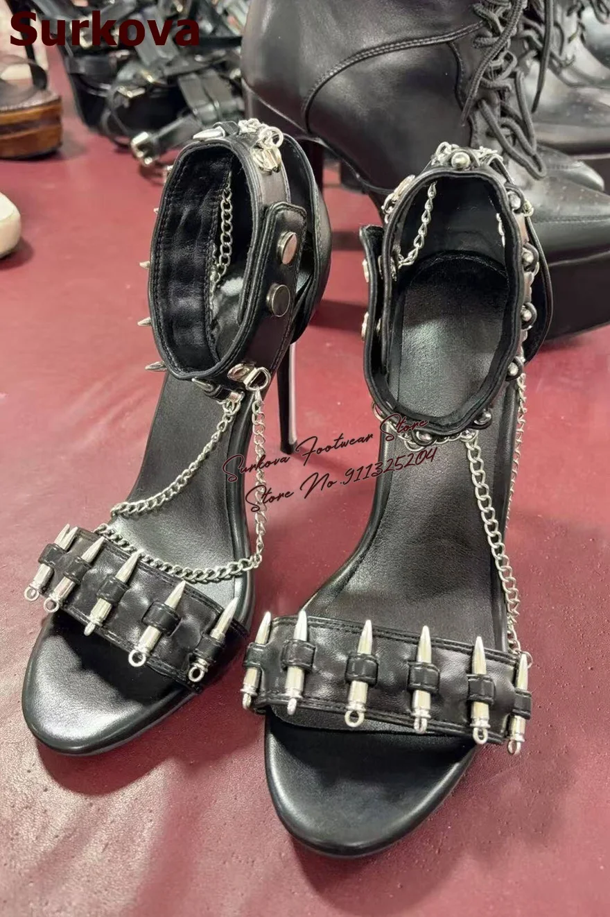 Surkova Purple Elegant Butterfly-knot Chunky Heel Sandals High Platform Open Toe Bowtie Dress Shoes Buckle Strap Block Heels