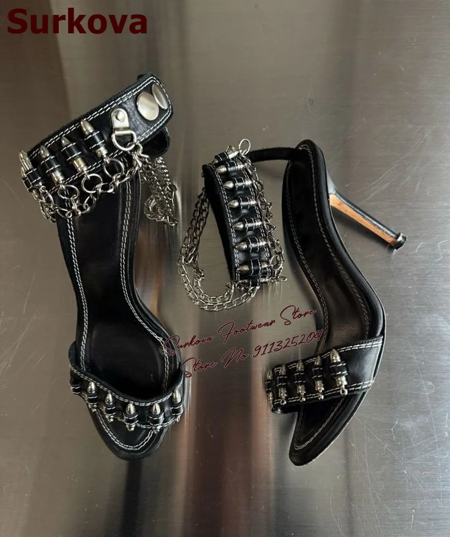 Surkova Purple Elegant Butterfly-knot Chunky Heel Sandals High Platform Open Toe Bowtie Dress Shoes Buckle Strap Block Heels