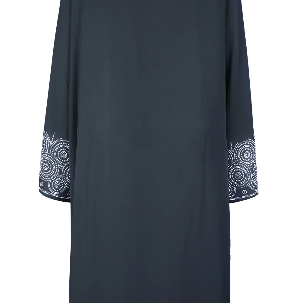 African Mother Luxury Robe Skirt Loose Fashion V-Neck Diamond Long Sleeve