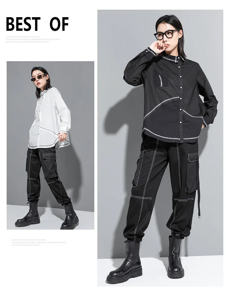 Amax luluE 2023 Punk Streetwear Japanese Womens Fashion Loose Casual Shirts Females Luxury Vintage Classic Blouses Harajuku Tops