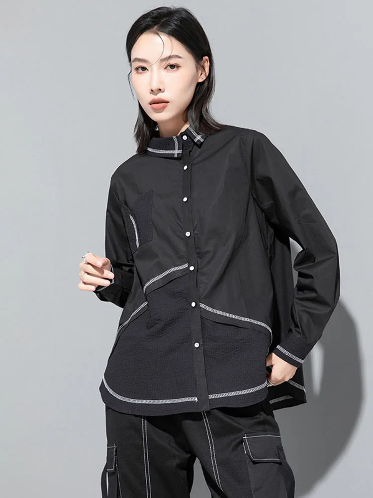 Amax luluE 2023 Punk Streetwear Japanese Womens Fashion Loose Casual Shirts Females Luxury Vintage Classic Blouses Harajuku Tops