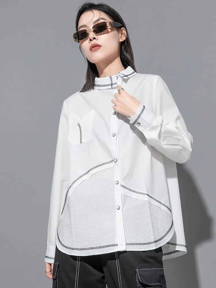 Amax luluE 2023 Punk Streetwear Japanese Womens Fashion Loose Casual Shirts Females Luxury Vintage Classic Blouses Harajuku Tops