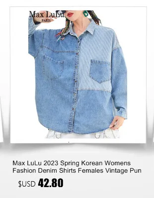 Amax luluE 2023 Punk Streetwear Japanese Womens Fashion Loose Casual Shirts Females Luxury Vintage Classic Blouses Harajuku Tops