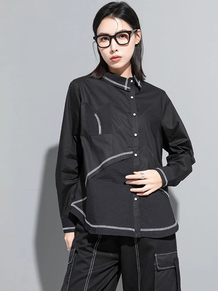 Amax luluE 2023 Punk Streetwear Japanese Womens Fashion Loose Casual Shirts Females Luxury Vintage Classic Blouses Harajuku Tops