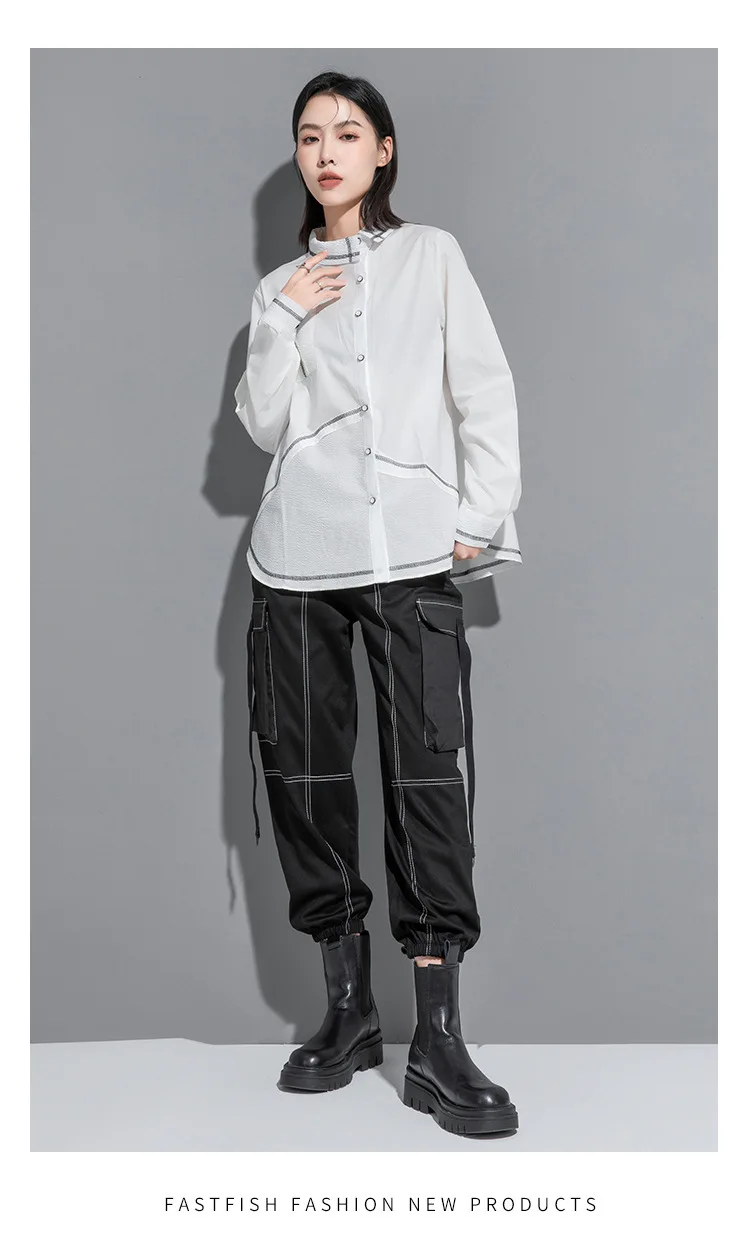 Amax luluE 2023 Punk Streetwear Japanese Womens Fashion Loose Casual Shirts Females Luxury Vintage Classic Blouses Harajuku Tops