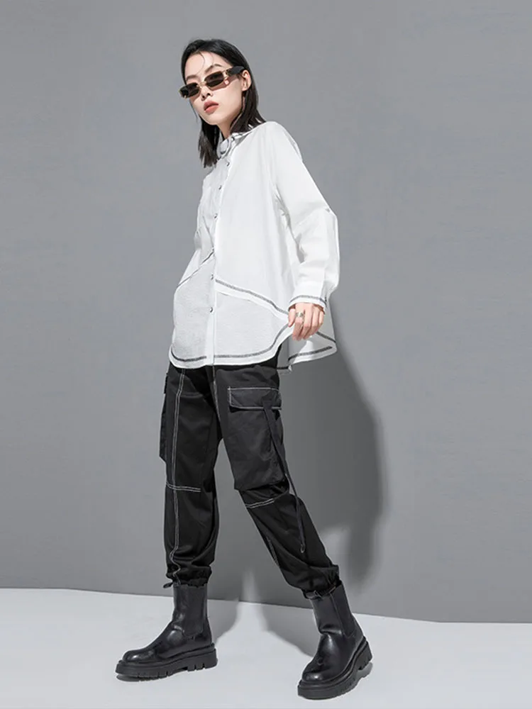 Amax luluE 2023 Punk Streetwear Japanese Womens Fashion Loose Casual Shirts Females Luxury Vintage Classic Blouses Harajuku Tops