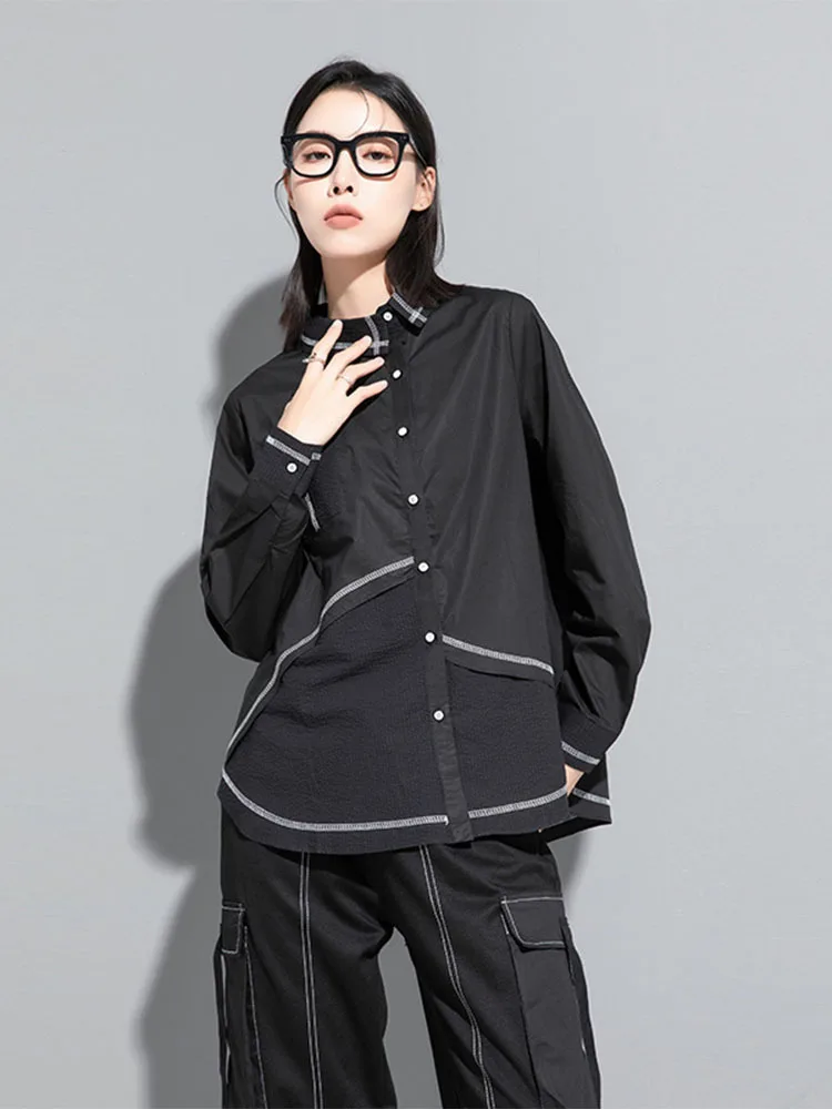 Amax luluE 2023 Punk Streetwear Japanese Womens Fashion Loose Casual Shirts Females Luxury Vintage Classic Blouses Harajuku Tops