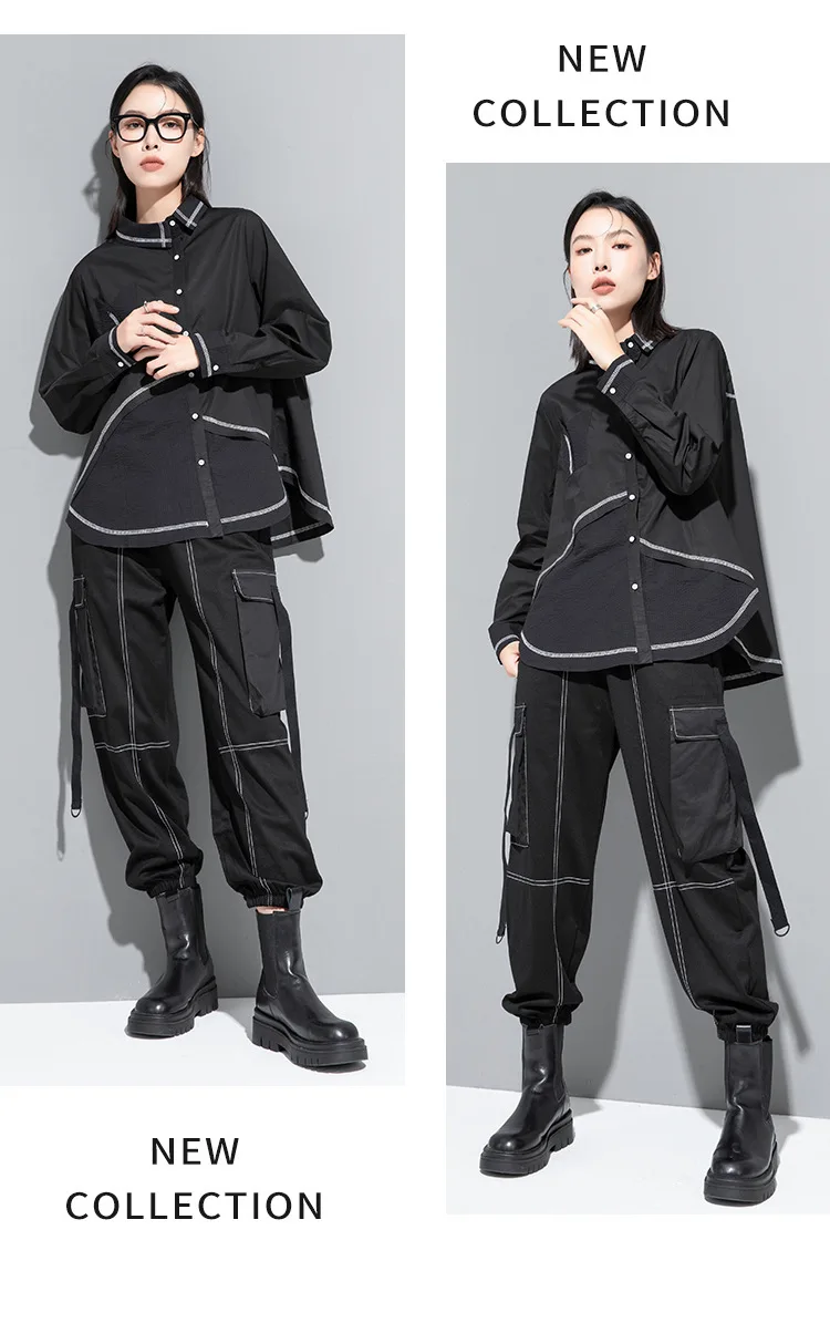 Amax luluE 2023 Punk Streetwear Japanese Womens Fashion Loose Casual Shirts Females Luxury Vintage Classic Blouses Harajuku Tops