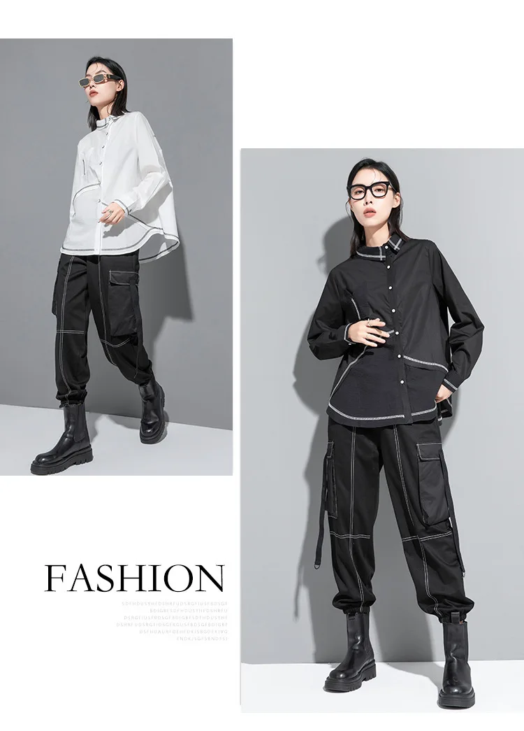 Amax luluE 2023 Punk Streetwear Japanese Womens Fashion Loose Casual Shirts Females Luxury Vintage Classic Blouses Harajuku Tops