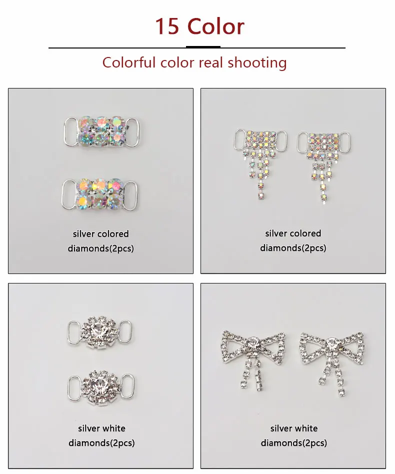 Luxurious Diamond Shoelaces Metal Buckle for Rhinestone Shoe Decorations Charms Metal Laces Lock Sneakers Shoes Accessories