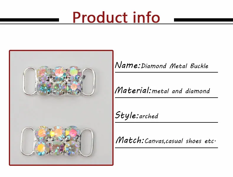 Luxurious Diamond Shoelaces Metal Buckle for Rhinestone Shoe Decorations Charms Metal Laces Lock Sneakers Shoes Accessories