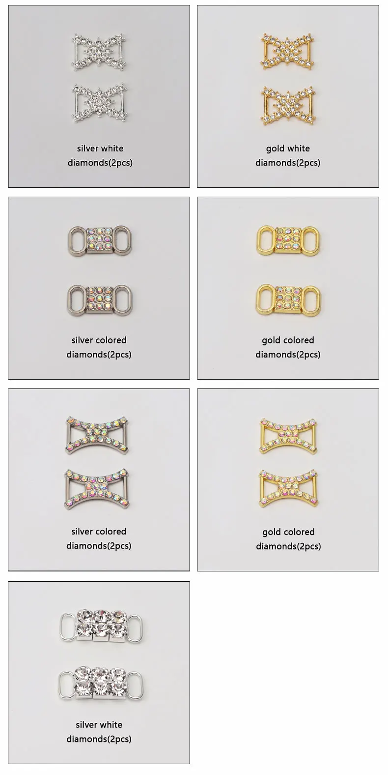 Luxurious Diamond Shoelaces Metal Buckle for Rhinestone Shoe Decorations Charms Metal Laces Lock Sneakers Shoes Accessories
