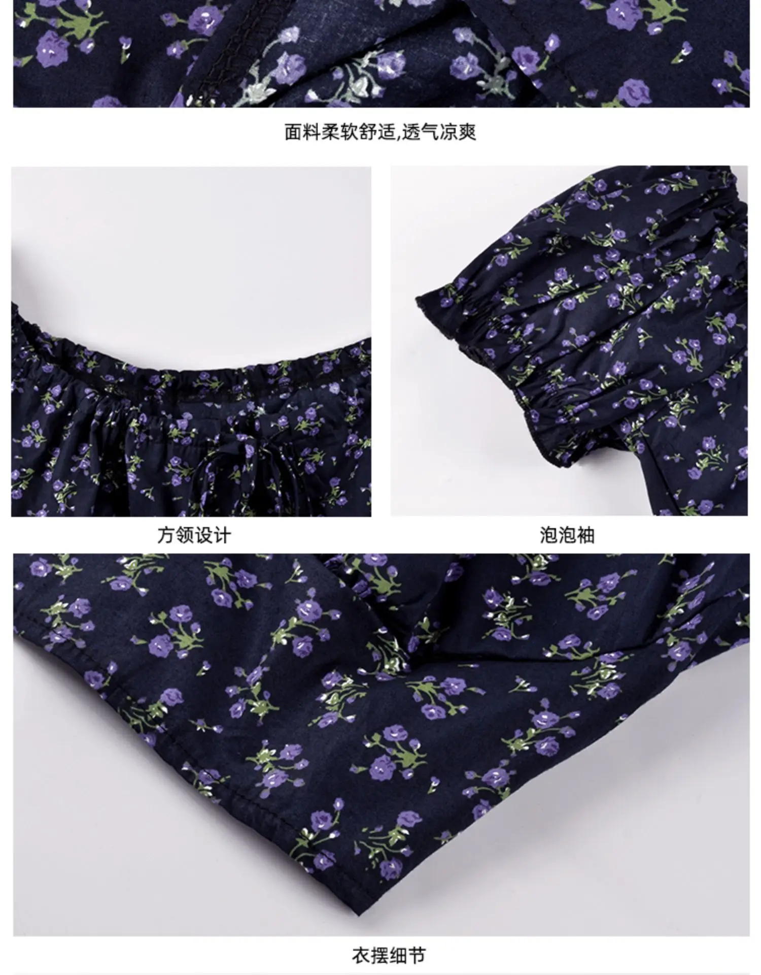 KPOP Dress Sweet Shorts Sets Broken Flower Skirts Exposed Navel Two Piece Set Women Split Skirt Puff Sleeve 2 Piece Sets 2022
