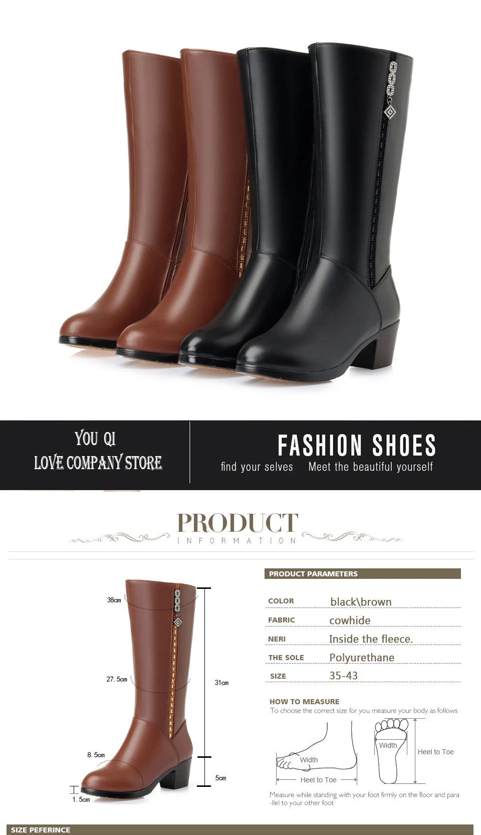 AIYUQI Women winter boots 2026 genuine leather female motorcycle boots big size 35-43 warm wool boots women Police boots