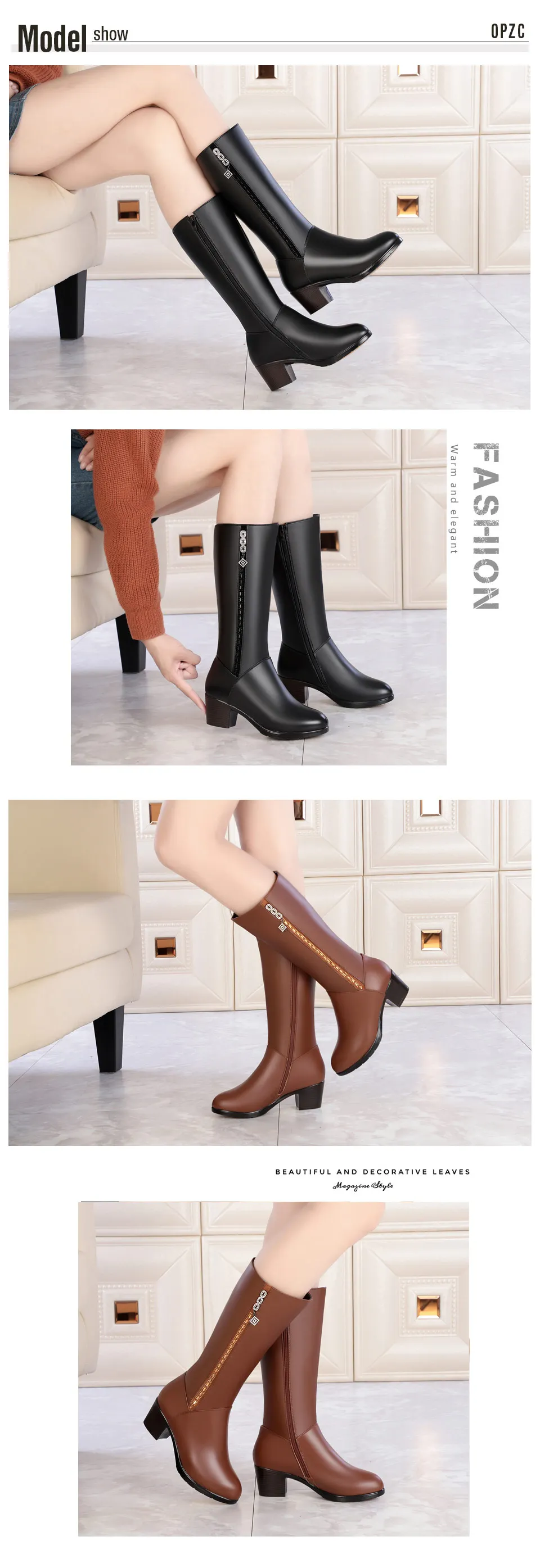 AIYUQI Women winter boots 2026 genuine leather female motorcycle boots big size 35-43 warm wool boots women Police boots