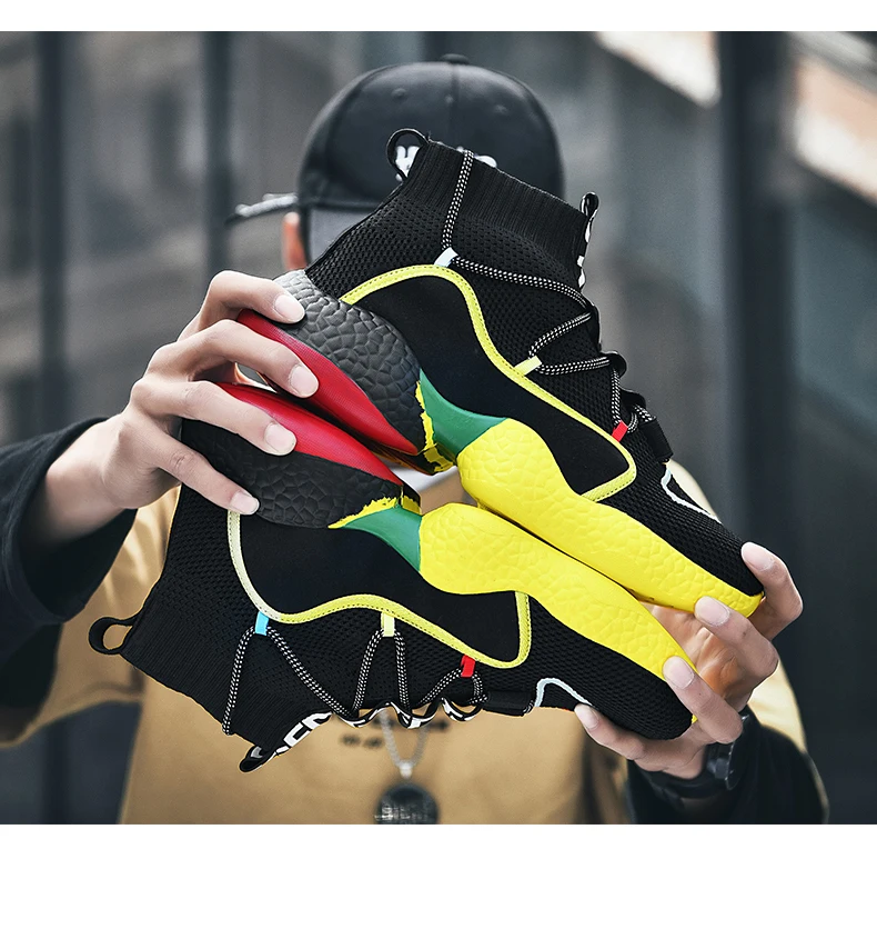 Spring New Men Running Shoes Non Slip Fashion Sneakers Breathable Mesh Soft Sole Casual Athletic Walking Shoes Large Size 39-48