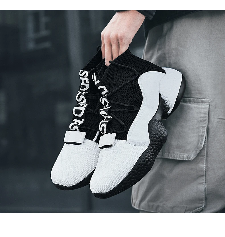 Spring New Men Running Shoes Non Slip Fashion Sneakers Breathable Mesh Soft Sole Casual Athletic Walking Shoes Large Size 39-48
