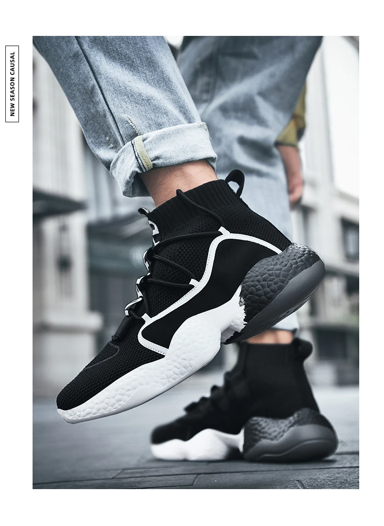 Spring New Men Running Shoes Non Slip Fashion Sneakers Breathable Mesh Soft Sole Casual Athletic Walking Shoes Large Size 39-48
