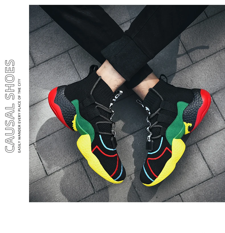 Spring New Men Running Shoes Non Slip Fashion Sneakers Breathable Mesh Soft Sole Casual Athletic Walking Shoes Large Size 39-48