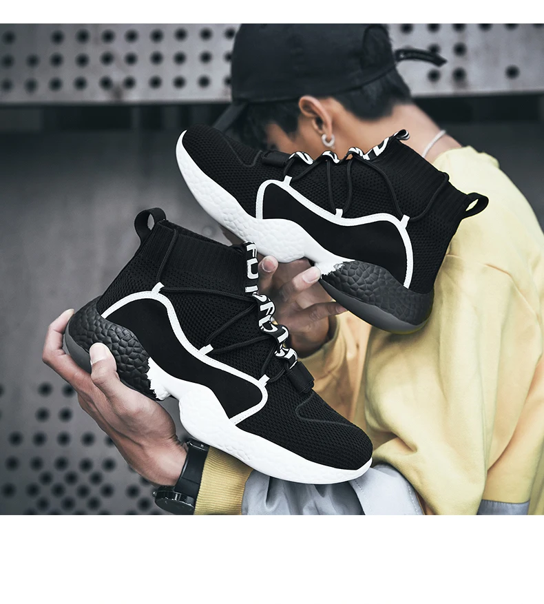 Spring New Men Running Shoes Non Slip Fashion Sneakers Breathable Mesh Soft Sole Casual Athletic Walking Shoes Large Size 39-48