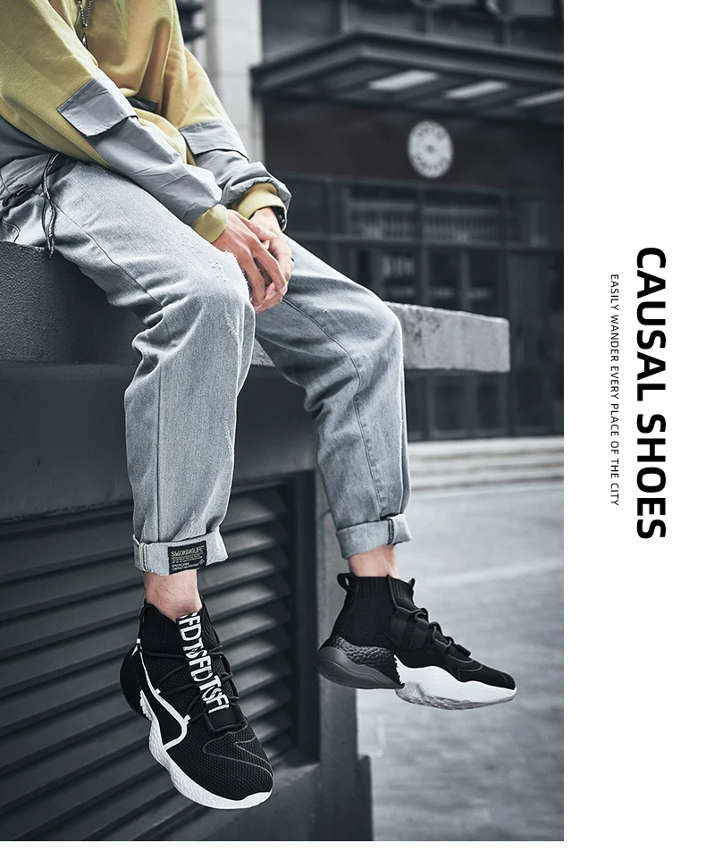 Spring New Men Running Shoes Non Slip Fashion Sneakers Breathable Mesh Soft Sole Casual Athletic Walking Shoes Large Size 39-48