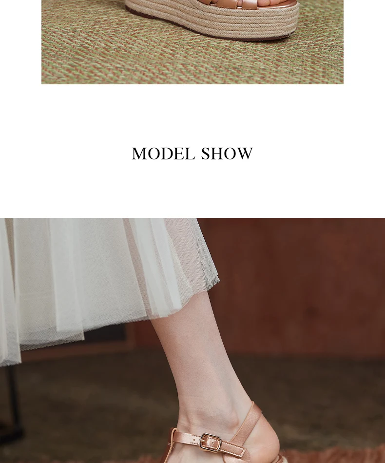 2021 New Brand Genuine Leather Women Sandals Fashion Wedges Peep Toe Platform Shoes Woman Summer T-Strap Dress Party Shoes Woman