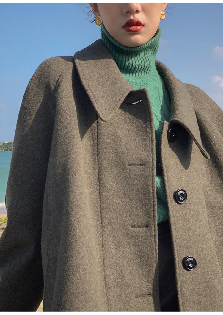 Winter Turtleneck Sweater Women Cashmere Argyle Sweaters Pure Color Knitted Pullover Oversized Loose Casual Lady Jumper